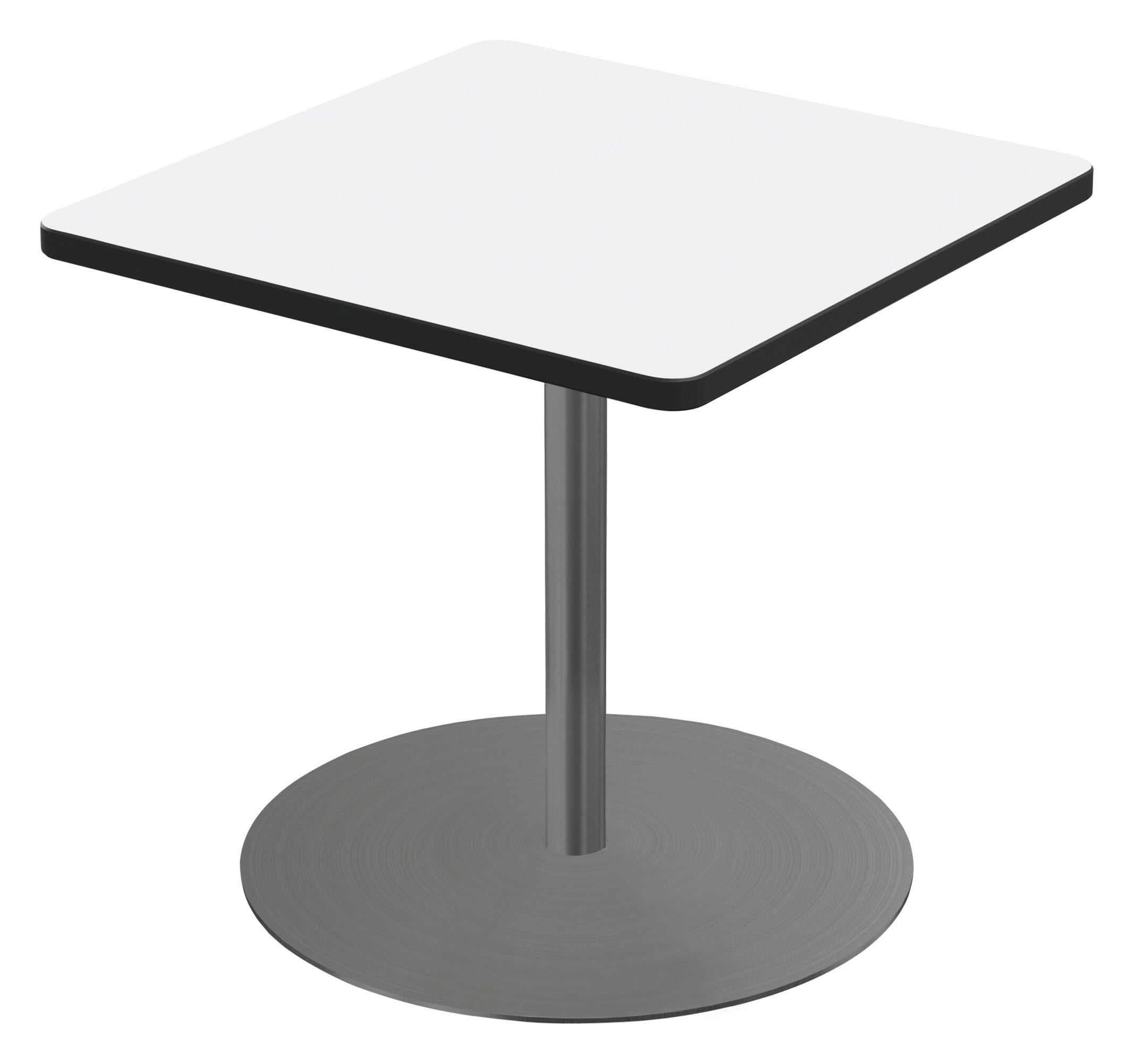 CAFETERIA TABLE - CLASSROOM SELECT - CAFE/BISTRO - SQUARE - 34 W X 34 D IN - 29 INCH - MARKERBOARD - SPECIFY TOP COLOR - T-MOLD - SPECIFY EDGE COLOR - ROUND - SPECIFY FRAME COLOR