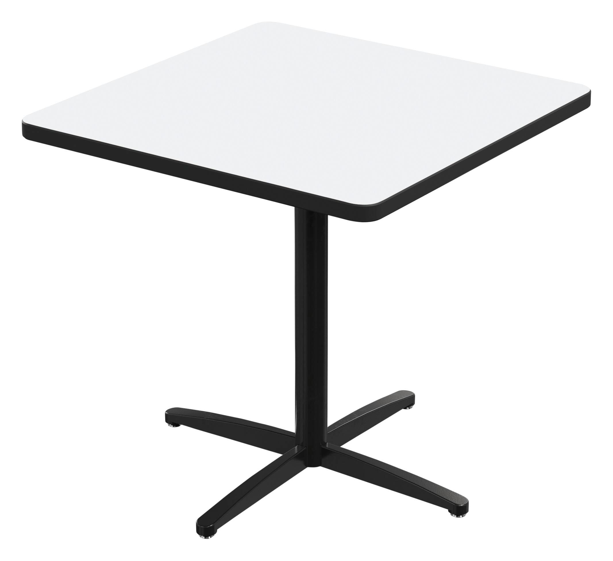 CAFETERIA TABLE - CLASSROOM SELECT - CAFE/BISTRO - SQUARE - 24 W X 24 D IN - 29 INCH - MARKERBOARD - SPECIFY TOP COLOR - T-MOLD - SPECIFY EDGE COLOR - X-STYLE - SPECIFY FRAME COLOR