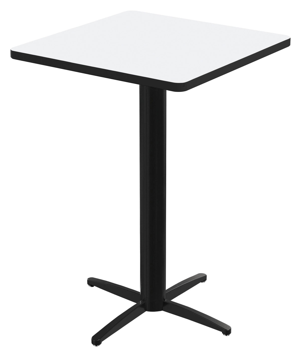 CAFETERIA TABLE - CLASSROOM SELECT - CAFE/BISTRO - SQUARE - 30 W X 30 D IN - 42 INCH - MARKERBOARD - SPECIFY TOP COLOR - LOCKEDGE - SPECIFY EDGE COLOR - X-STYLE - SPECIFY FRAME COLOR