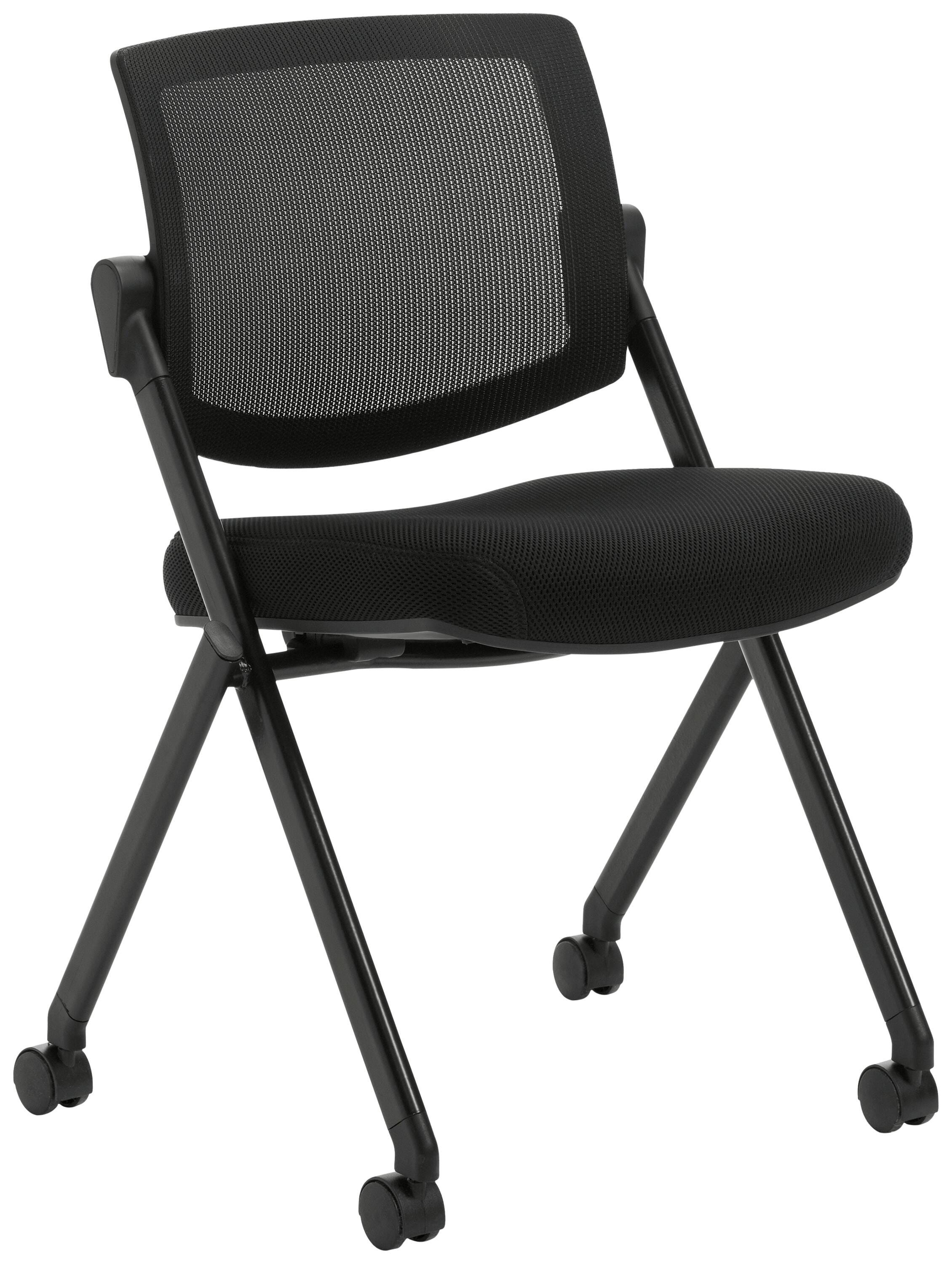 CHAIR - GLOBAL INDUSTRIES ARMLESS MESH BACK FLIP SEAT NESTING CHAIR