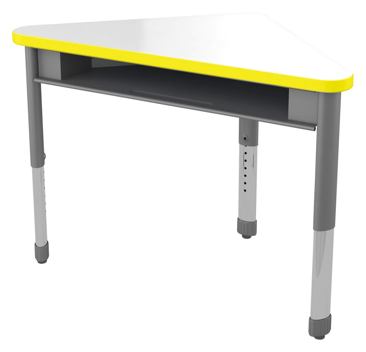 DESK - CLASSROOM SELECT - CONCORD - TRIANGLE - 41 W X 23-1/2 D - MARKERBOARD - T-MOLD - SPECIFY TOP COLOR - SPECIFY EDGE COLOR - BOOKBOX