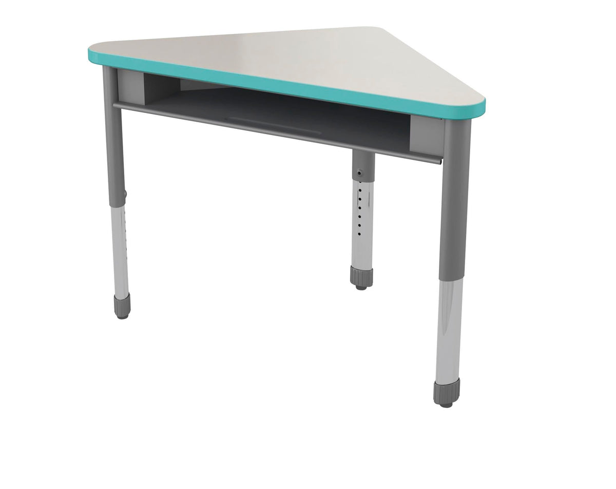 DESK - CLASSROOM SELECT - CONCORD - TRIANGLE - 41 W X 23-1/2 D - LAMINATE - T-MOLD - SPECIFY TOP COLOR - SPECIFY EDGE COLOR - BOOKBOX