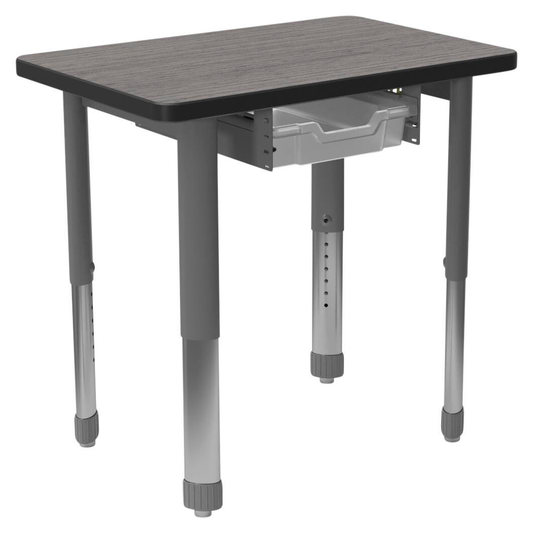 DESK - CLASSROOM SELECT - CONCORD - RECTANGLE - 27 W X 20 D - LAMINATE - LOCKEDGE - SPECIFY TOP COLOR - SPECIFY EDGE COLOR - TOTE RAILS