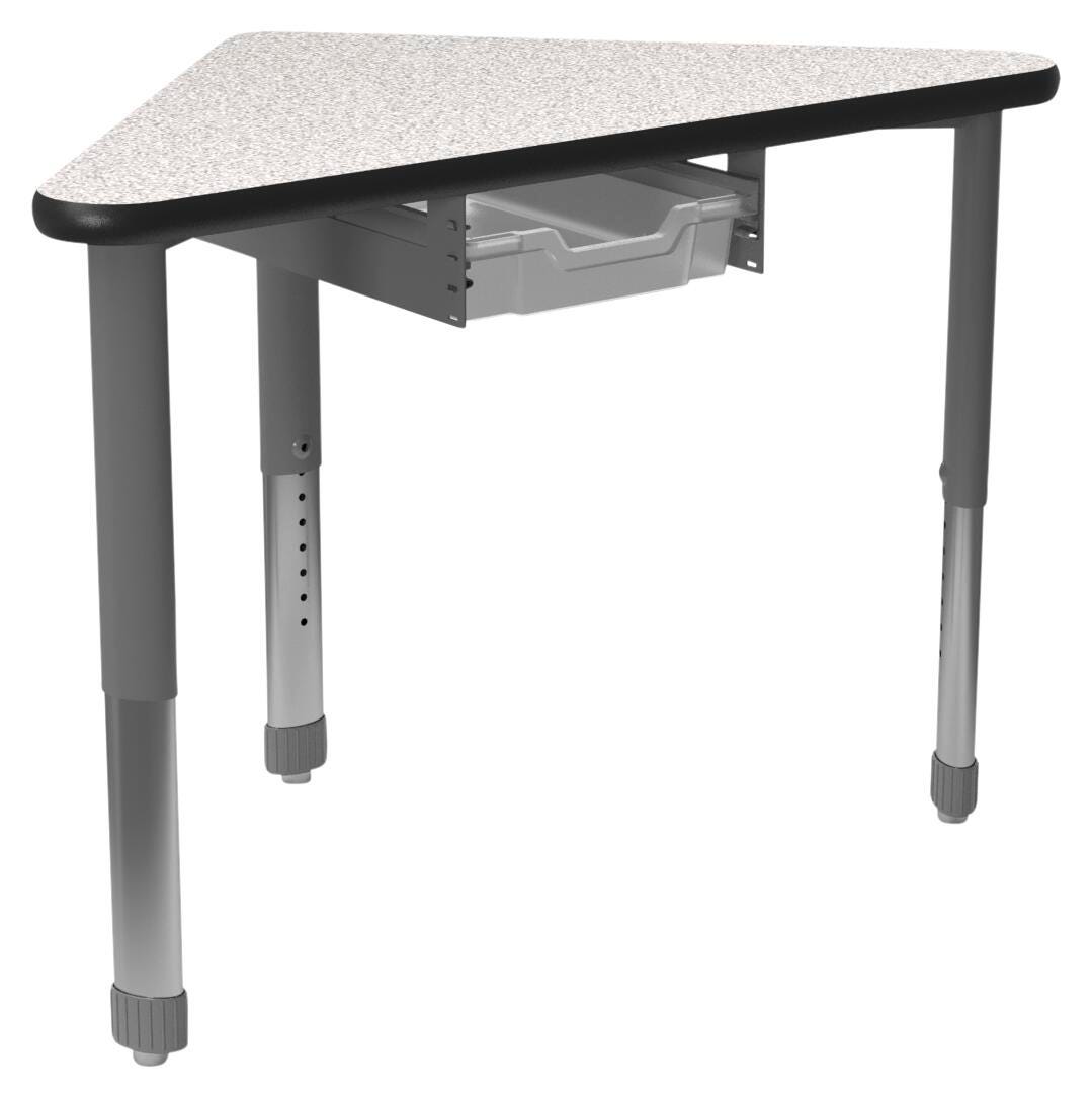 DESK - CLASSROOM SELECT - CONCORD - TRIANGLE - 41 W X 23-1/2 D - LAMINATE - LOCKEDGE - SPECIFY TOP COLOR - SPECIFY EDGE COLOR - TOTE RAILS