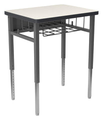 DESK - CLASSROOM SELECT - ADVOCATE SERIES DESK - 4-LEG SINGLE STUDENT - 26 W X 20 D - LAMINATE - T-MOLD - SPECIFY TOP COLOR - SPECIFY EDGE COLOR - BOOKBOX - SPECIFY BOOKBOX TYPE