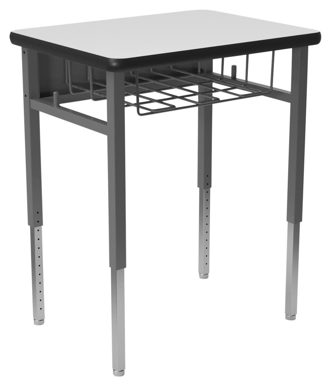 DESK - CLASSROOM SELECT - ADVOCATE SERIES DESK - 4-LEG SINGLE STUDENT - 26 W X 20 D - MARKERBOARD - LOCKEDGE - SPECIFY TOP COLOR - SPECIFY EDGE COLOR - BOOKBOX - SPECIFY BOOKBOX TYPE