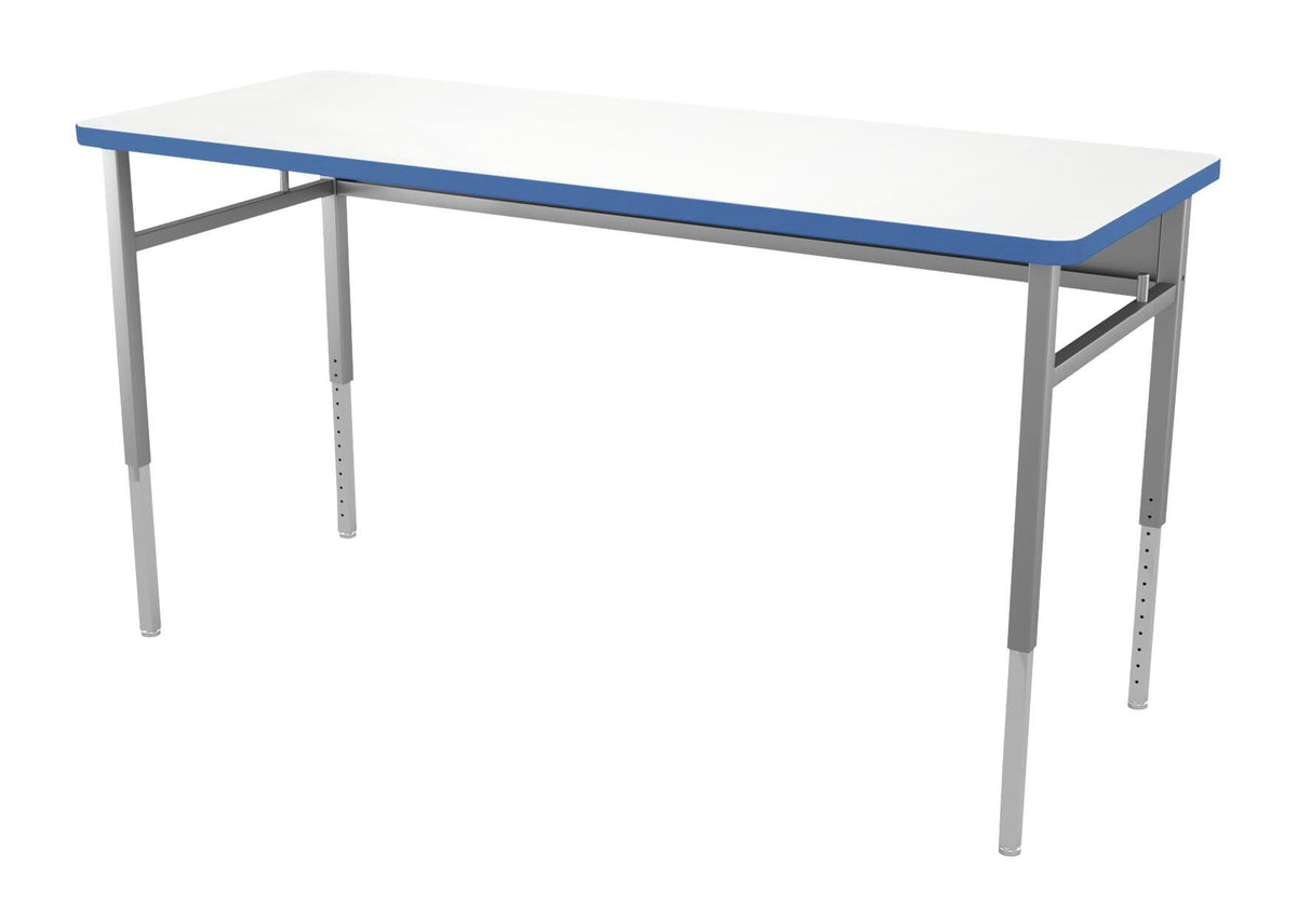 DESK - CLASSROOM SELECT - ADVOCATE SERIES DESK - 4-LEG TWO STUDENT - 60 W X 24 D IN - MARKERBOARD - T-MOLD - SPECIFY TOP COLOR - SPECIFY EDGE COLOR - TOTE RAILS