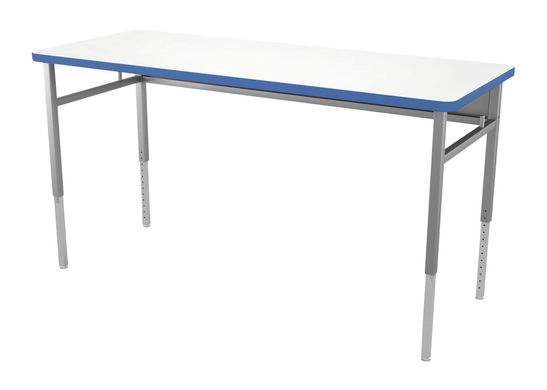 DESK - CLASSROOM SELECT - ADVOCATE SERIES DESK - 4-LEG TWO STUDENT - 48 W X 20 D IN - MARKERBOARD - T-MOLD - SPECIFY TOP COLOR - SPECIFY EDGE COLOR - TOTE RAILS