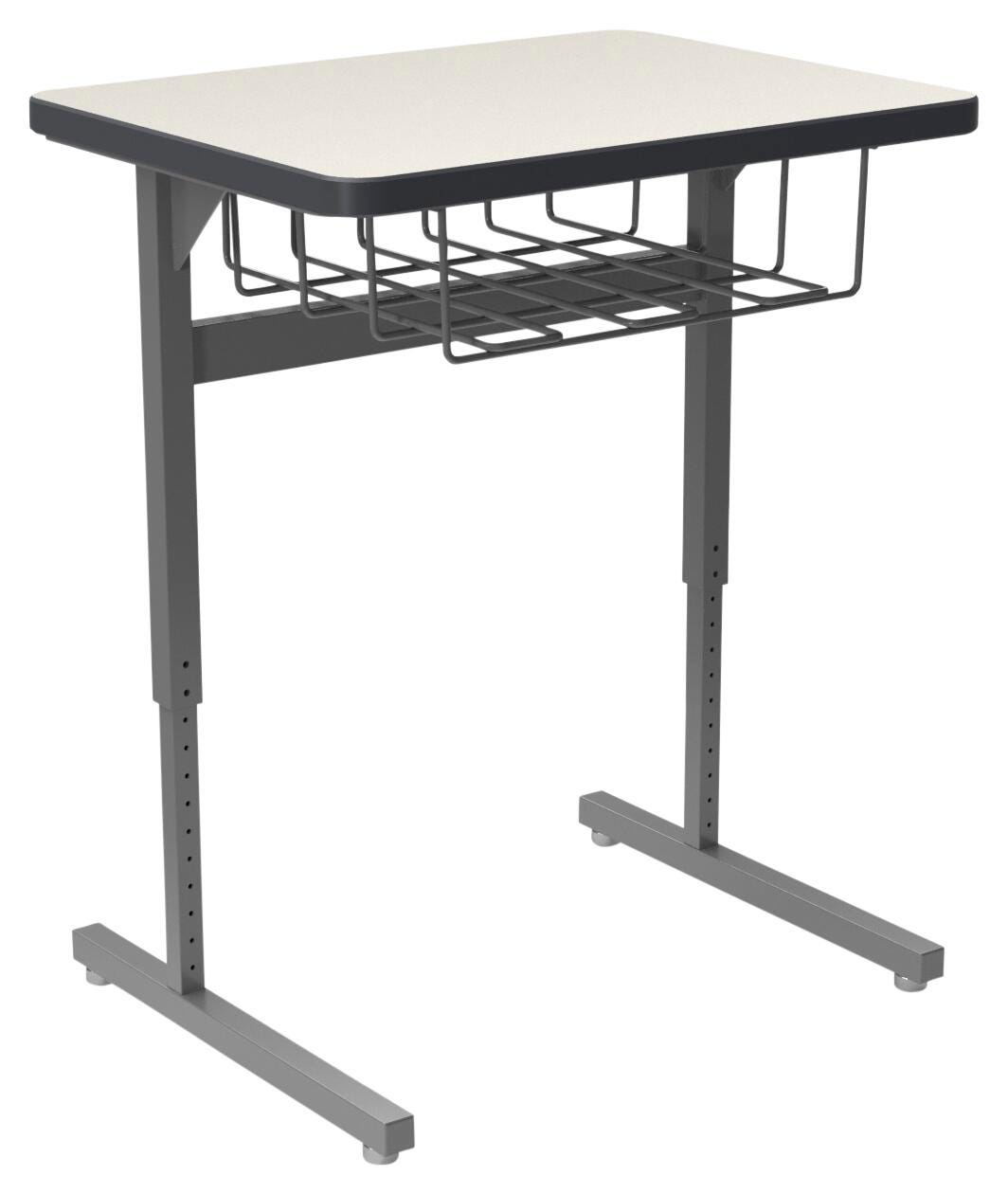 DESK - CLASSROOM SELECT - ADVOCATE SERIES DESK - PEDESTAL LEG SINGLE STUDENT - 26 W X 20 D - LAMINATE - T-MOLD - SPECIFY TOP COLOR - SPECIFY EDGE COLOR - BOOKBOX - SPECIFY BOOKBOX TYPE