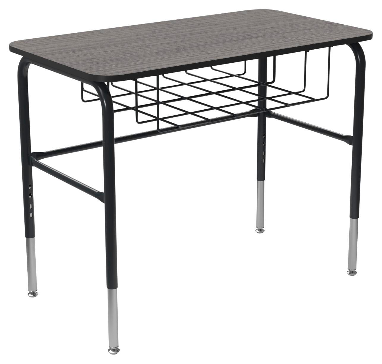 DESK - CLASSROOM SELECT - ROYAL SEATING 1600 STUDY TOP DESK - 20 X 36 IN - LAMINATE - T-MOLD - SPECIFY TOP COLOR - SPECIFY EDGE COLOR - WIRE BOOKRACK
