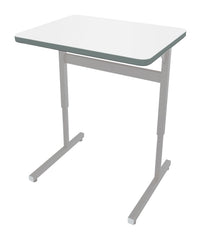DESK - CLASSROOM SELECT - ADVOCATE SERIES DESK - PEDESTAL LEG SINGLE STUDENT - 26 W X 20 D - MARKERBOARD - T-MOLD - SPECIFY TOP COLOR - SPECIFY EDGE COLOR - NONE