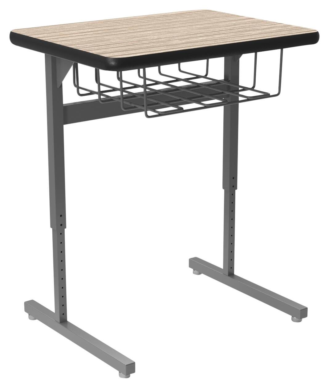 DESK - CLASSROOM SELECT - ADVOCATE SERIES DESK - PEDESTAL LEG SINGLE STUDENT - 26 W X 20 D - LAMINATE - LOCKEDGE - SPECIFY TOP COLOR - SPECIFY EDGE COLOR - BOOKBOX - SPECIFY BOOKBOX TYPE