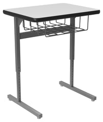 DESK - CLASSROOM SELECT - ADVOCATE SERIES DESK - PEDESTAL LEG SINGLE STUDENT - 26 W X 20 D - MARKERBOARD - LOCKEDGE - SPECIFY TOP COLOR - SPECIFY EDGE COLOR - BOOKBOX - SPECIFY BOOKBOX TYPE