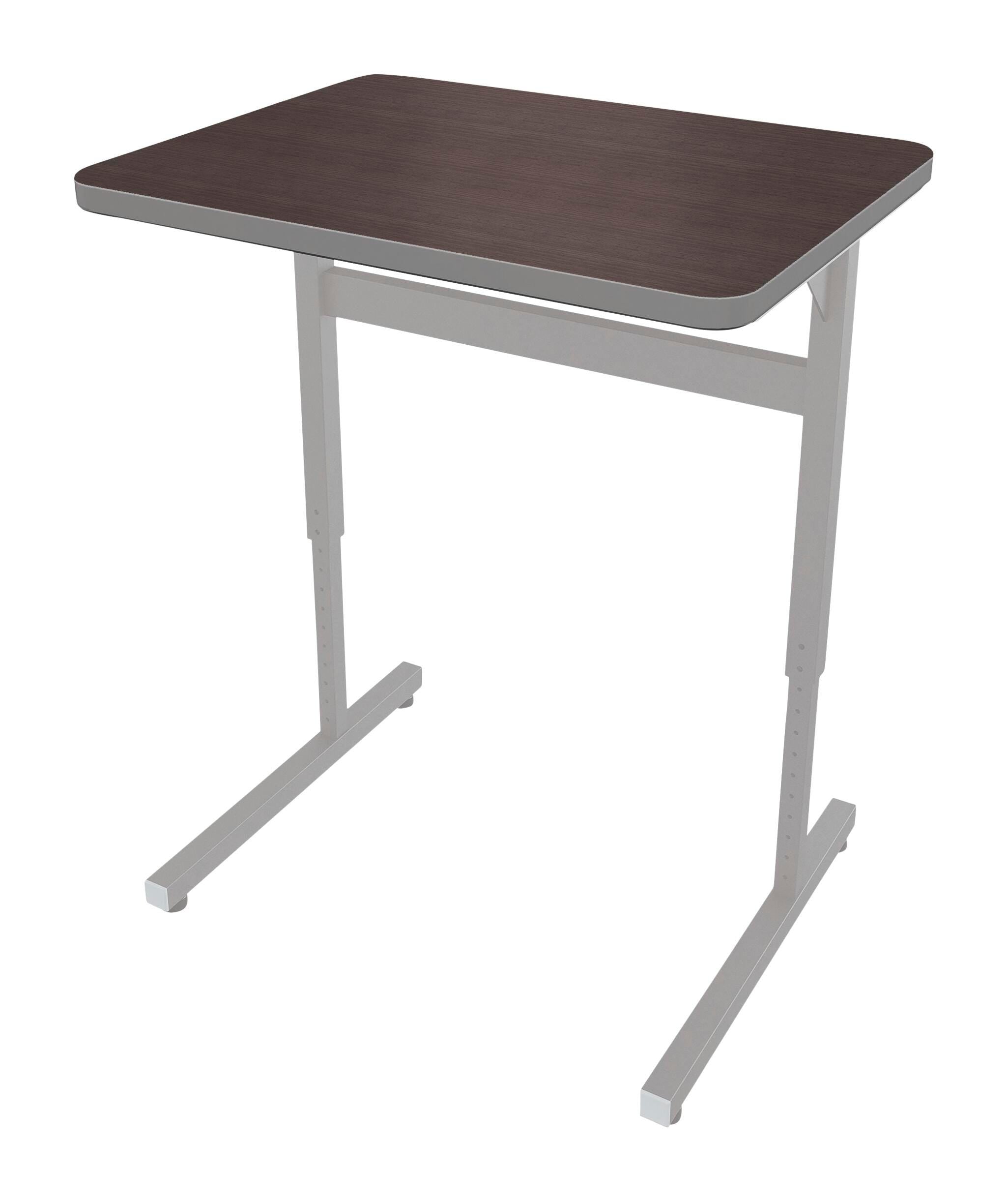 DESK - CLASSROOM SELECT - ADVOCATE SERIES DESK - PEDESTAL LEG STANDING HEIGHT SINGLE STUDENT - 26 W X 20 D - LAMINATE - T-MOLD - SPECIFY TOP COLOR - SPECIFY EDGE COLOR - BOOKBOX - SPECIFY BOOKBOX TYPE