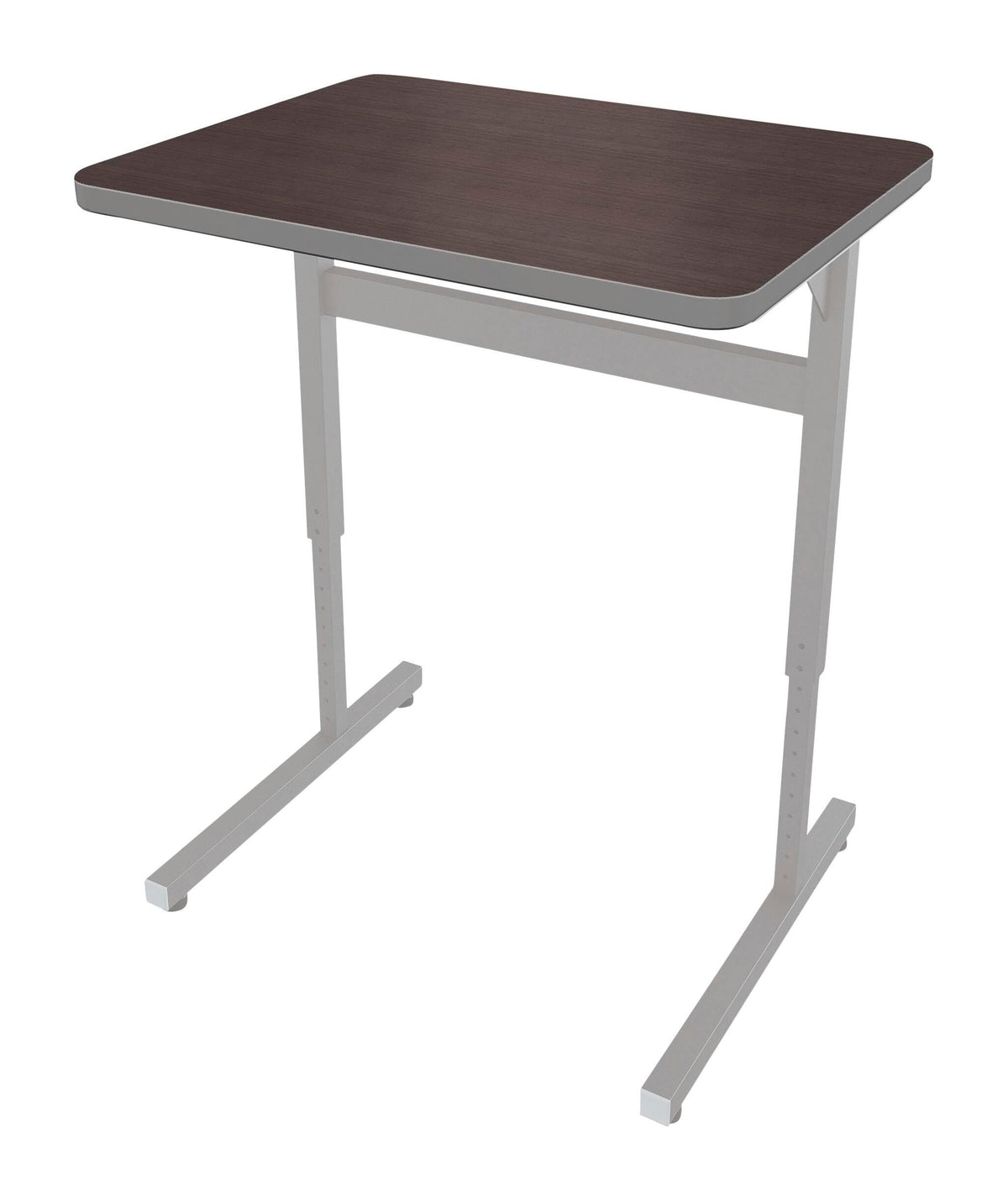 DESK - CLASSROOM SELECT - ADVOCATE SERIES DESK - PEDESTAL LEG STANDING HEIGHT SINGLE STUDENT - 26 W X 20 D - LAMINATE - T-MOLD - SPECIFY TOP COLOR - SPECIFY EDGE COLOR - BOOKBOX - SPECIFY BOOKBOX TYPE