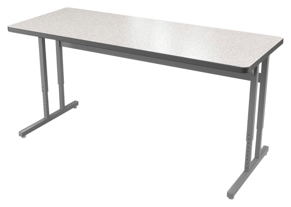 DESK - CLASSROOM SELECT - ADVOCATE SERIES DESK - PEDESTAL LEG TWO STUDENT - 48 W X 20 D IN - LAMINATE - T-MOLD - SPECIFY TOP COLOR - SPECIFY EDGE COLOR - NONE