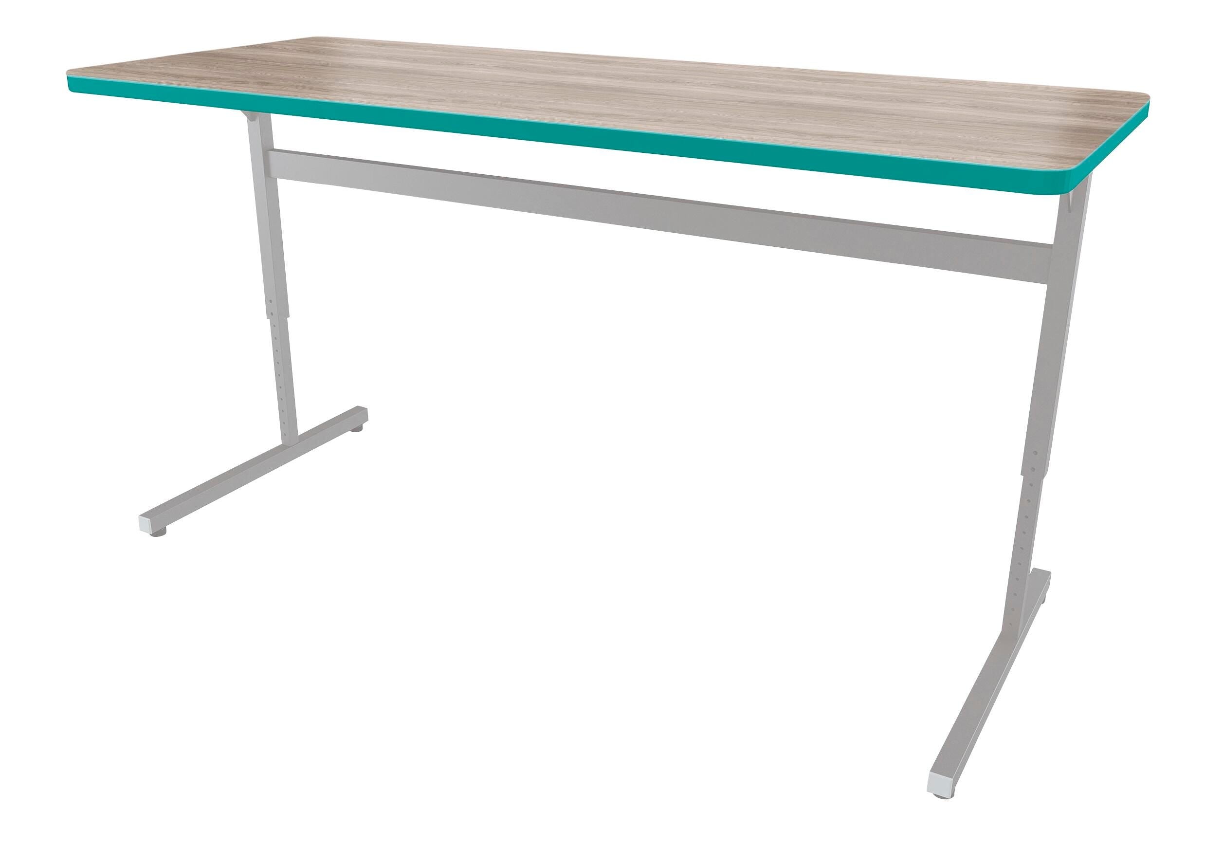 DESK - CLASSROOM SELECT - ADVOCATE SERIES DESK - PEDESTAL LEG TWO STUDENT - 72 W X 24 D IN - LAMINATE - T-MOLD - SPECIFY TOP COLOR - SPECIFY EDGE COLOR - NONE