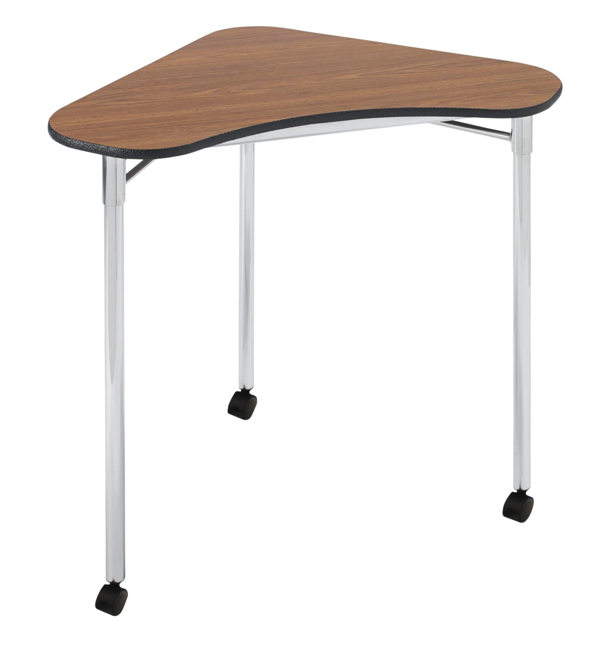 DESK - CLASSROOM SELECT - CONTEMPORARY COLLABORATION - TRIANGLE 36 W X 24 D - 22-30 INCH ADJUSTABLE HEIGHT - LAMINATE - T-MOLD - SPECIFY TOP COLOR - SPECIFY EDGE COLOR - NONE - CASTER
