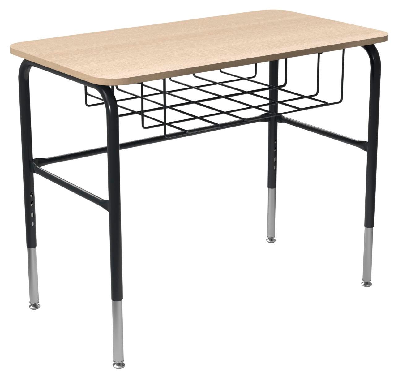 DESK - CLASSROOM SELECT - ROYAL SEATING 1600 STUDY TOP DESK - 20 X 36 IN - HARD PLASTIC - NONE - SPECIFY TOP COLOR - WIRE BOOKRACK