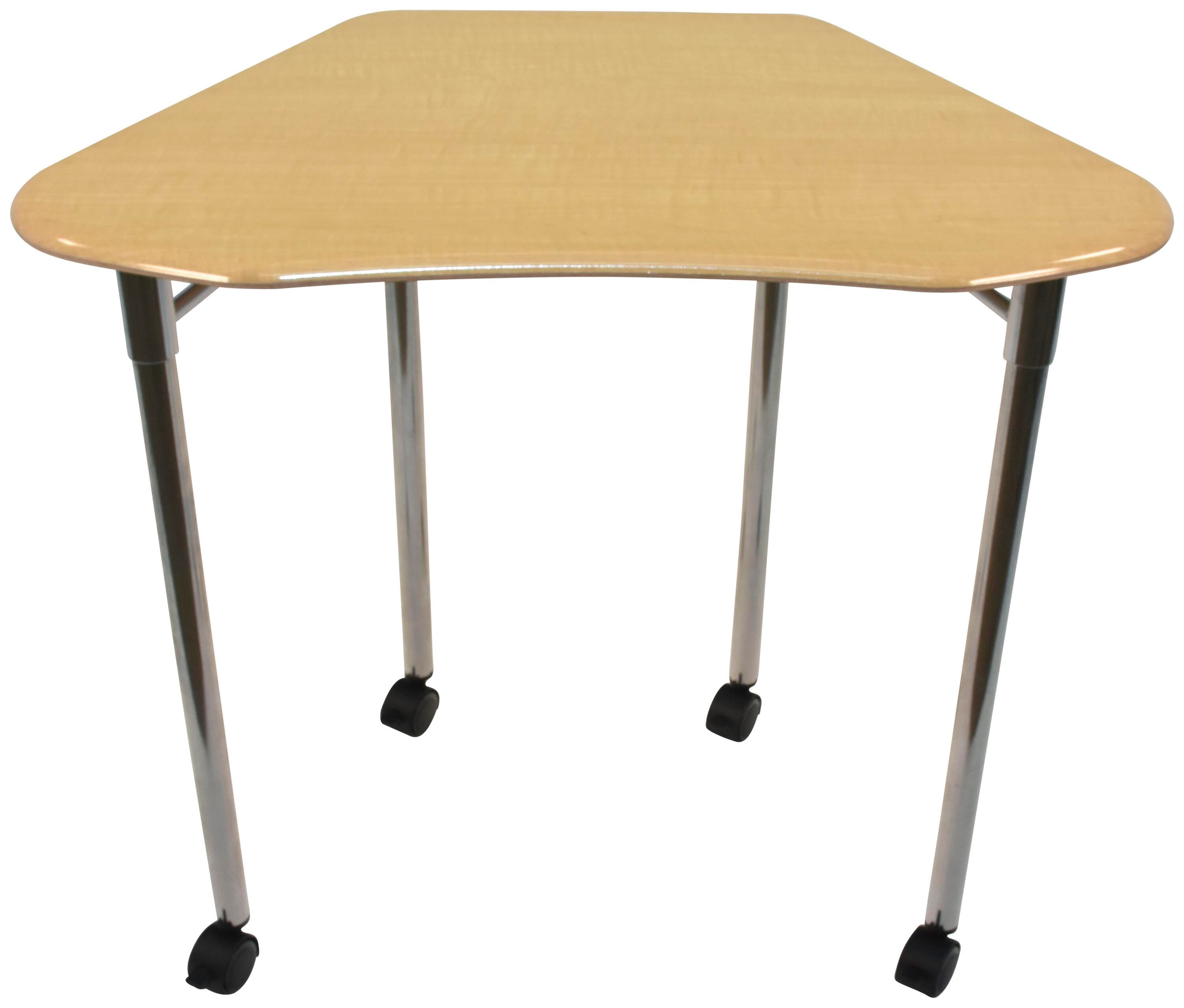 DESK - CLASSROOM SELECT - CONTEMPORARY COLLABORATION - HEXAGON 33 W X 21 D - 22-30 INCH ADJUSTABLE HEIGHT - HARD PLASTIC - NONE - SPECIFY TOP COLOR - BOOKBOX - SPECIFY BOOKBOX TYPE - CASTER