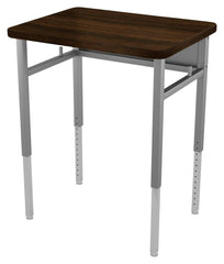 DESK - CLASSROOM SELECT - ADVOCATE SERIES DESK - 4-LEG SINGLE STUDENT - 26 W X 20 D - HARD PLASTIC - NONE - SPECIFY TOP COLOR - TOTE RAILS
