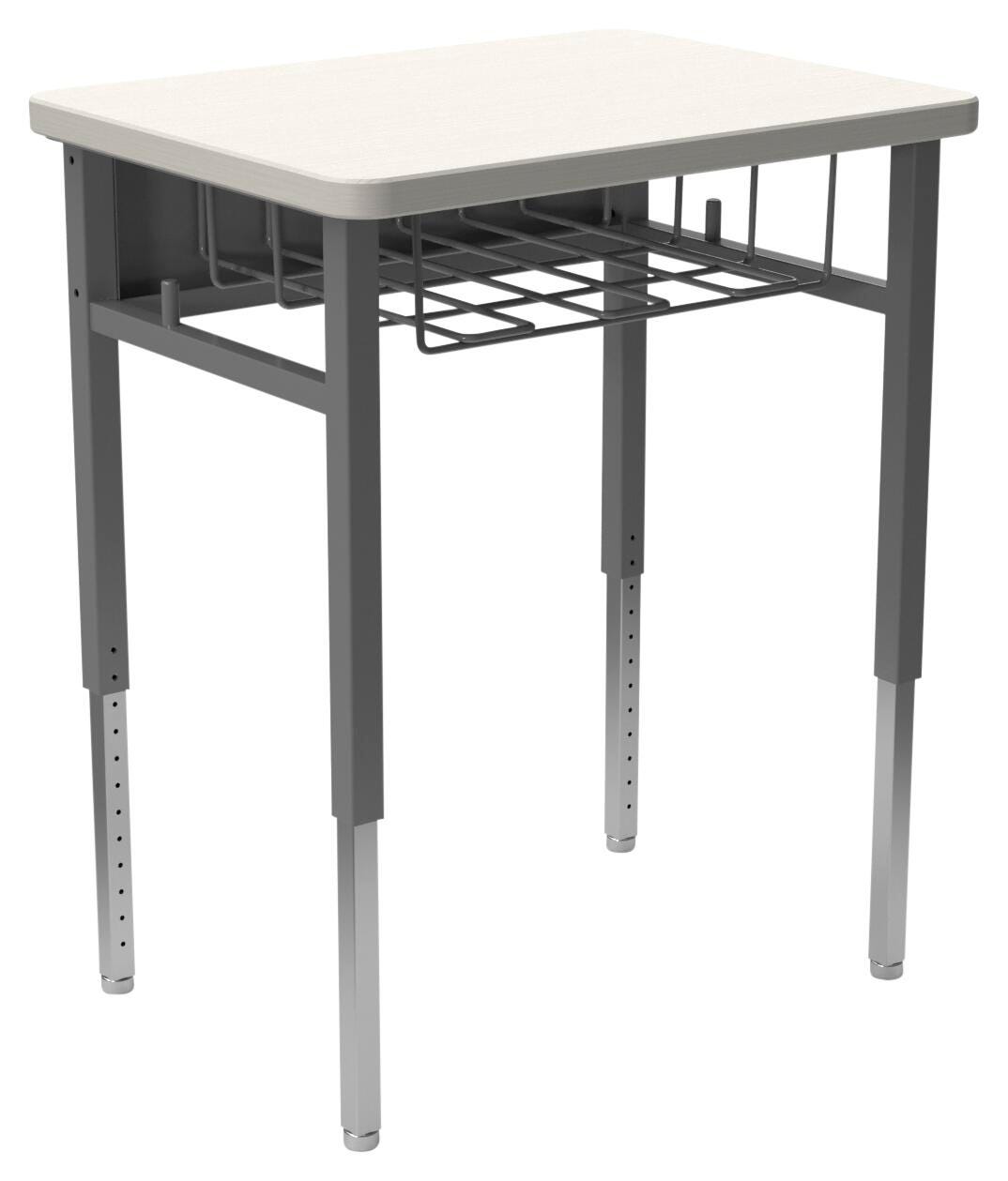 DESK - CLASSROOM SELECT - ADVOCATE SERIES DESK - 4-LEG SINGLE STUDENT - 26 W X 20 D - HARD PLASTIC - NONE - SPECIFY TOP COLOR - BOOKBOX - SPECIFY BOOKBOX TYPE