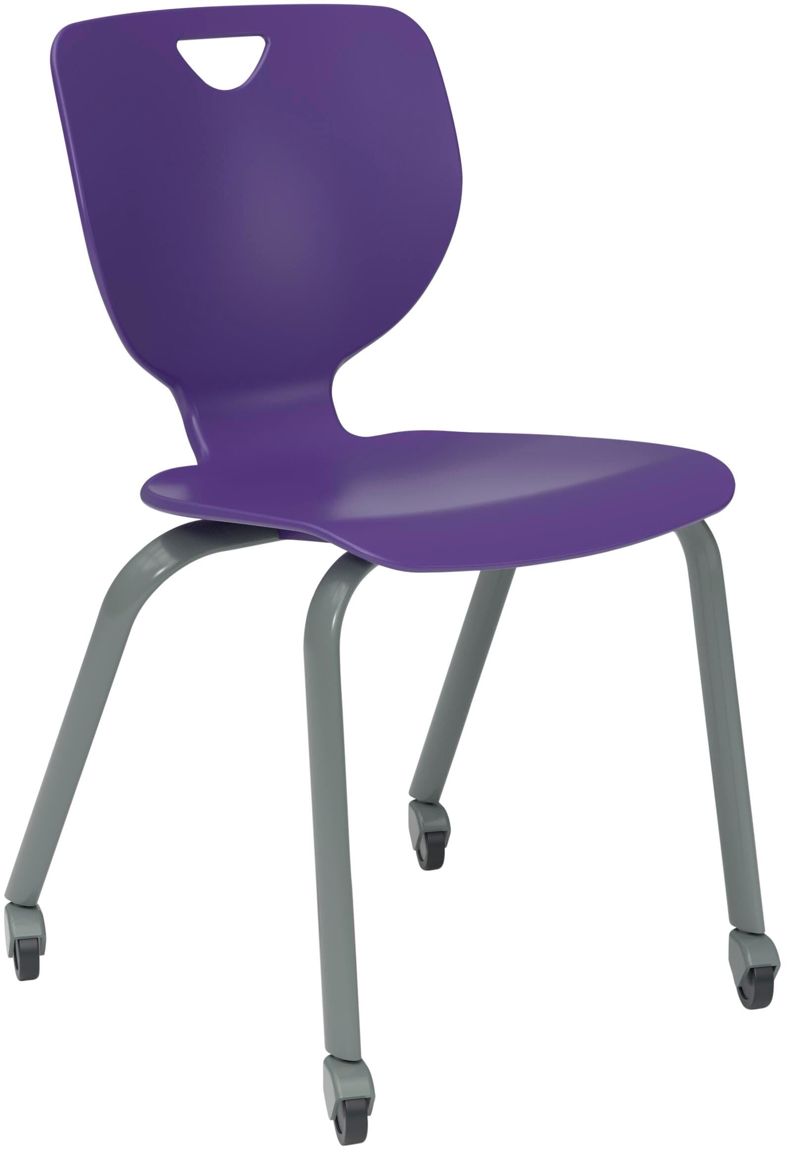 CHAIR - CLASSROOM SELECT - INSPO 4-LEG CHAIR - 16 IN - SPECIFY SEAT AND BACK COLOR - ELLIPTICAL - SPECIFY FRAME COLOR - CASTER - POWDERCOAT