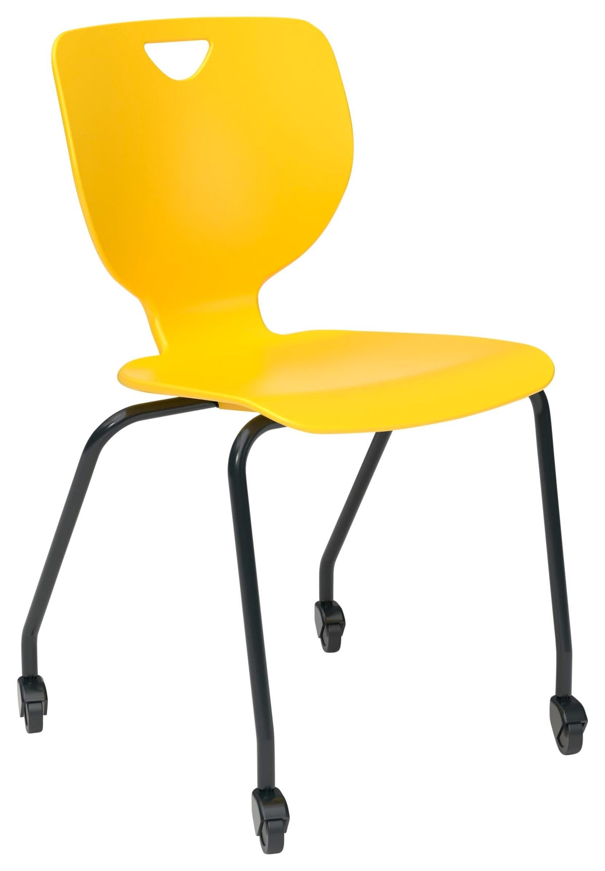 CHAIR - CLASSROOM SELECT - INSPO 4-LEG CHAIR - 16 IN - SPECIFY SEAT AND BACK COLOR - ROUND - SPECIFY FRAME COLOR - CASTER - POWDERCOAT