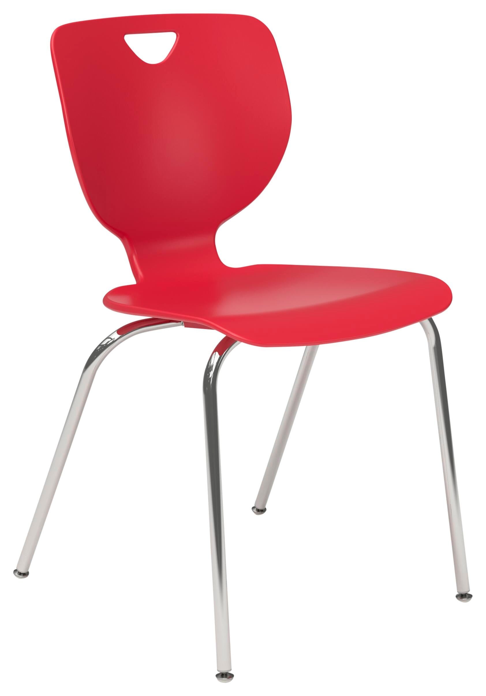 CHAIR - CLASSROOM SELECT - INSPO 4-LEG CHAIR - 12 IN - SPECIFY SEAT AND BACK COLOR - ROUND - SPECIFY FRAME COLOR - GLIDE - SPECIFY GLIDE TYPE - CHROME