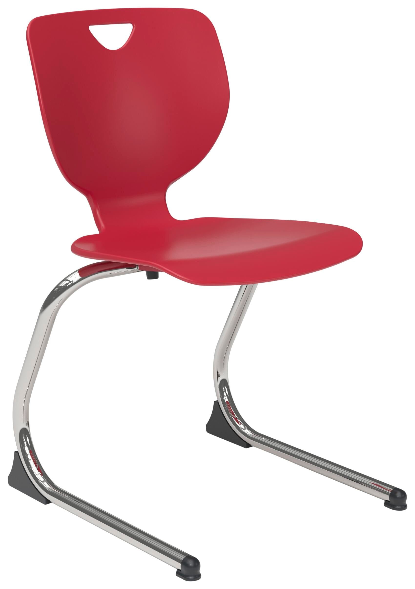 CHAIR - CLASSROOM SELECT - INSPO CANTILEVER CHAIR - 16 IN - SPECIFY SEAT AND BACK COLOR - ROUND - SPECIFY FRAME COLOR - SPECIFY GLIDE/CASTER TYPE - CHROME