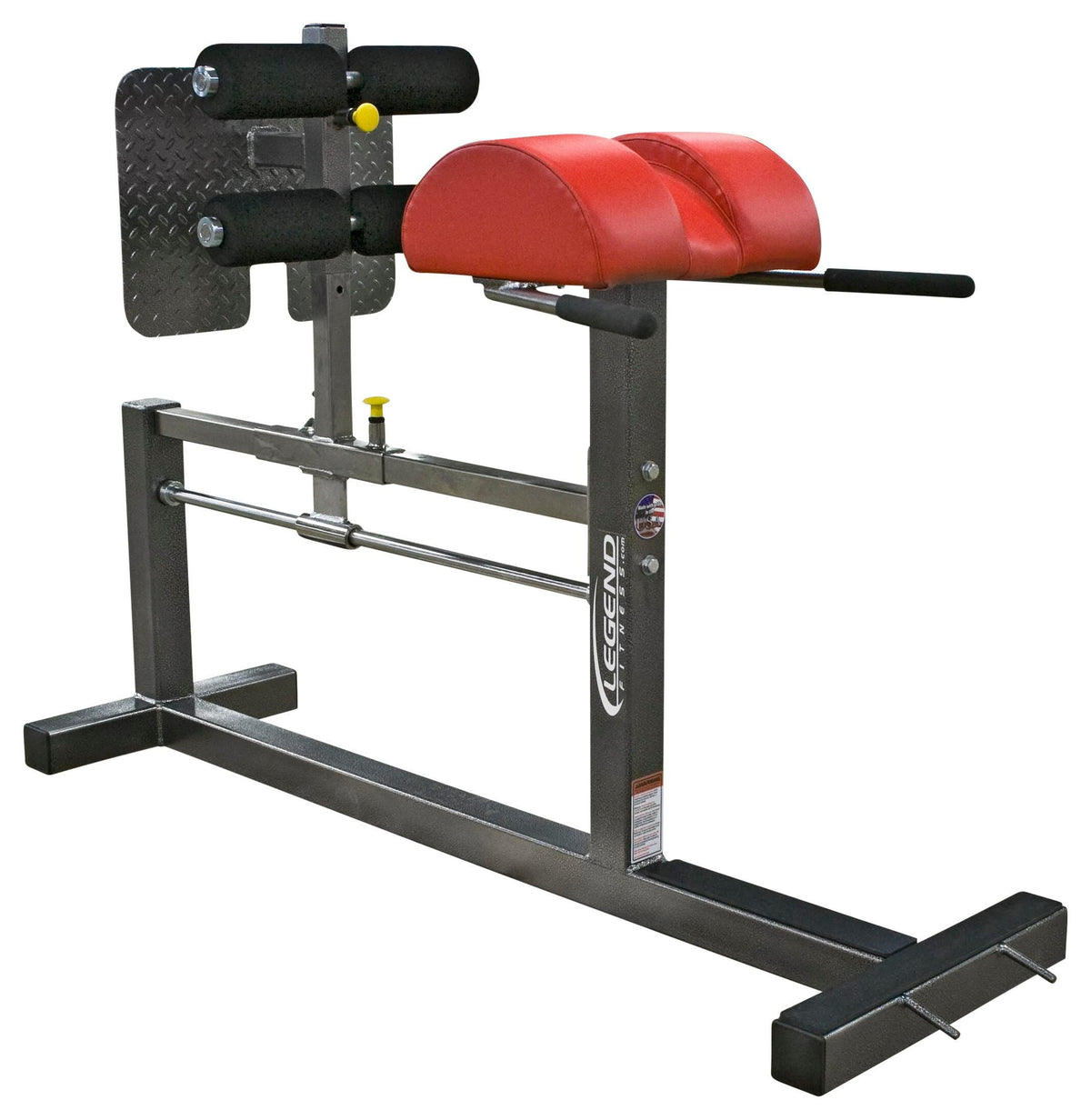 LEGEND FITNESS - GLUTE AND HAM DEVELOPER WITH SPLIT PAD - 69 IN X 26 IN X 47 IN - SPECIFY FRAME COLOR - SPECIFY PAD COLOR