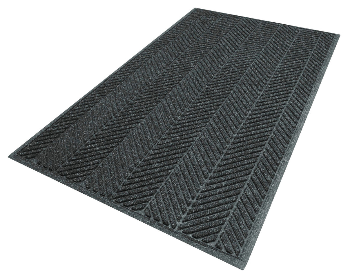 FLOOR MAT - WATERHOG MAX HERRINGBONE MAT WITH FASHION BORDER - UNIVERSAL CLEAT BACKING - 4X10 FT - SPECIFY COLOR