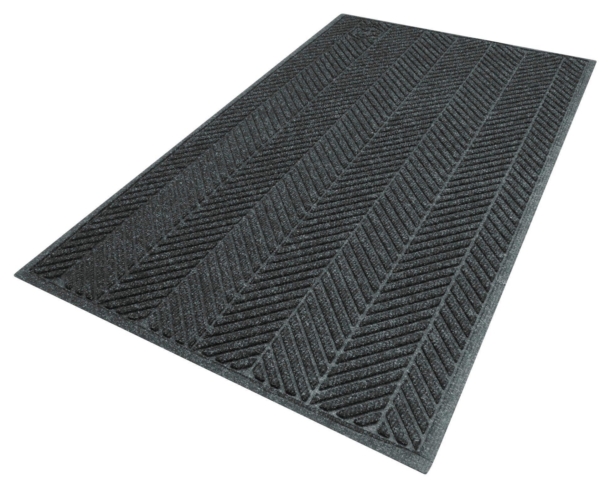 FLOOR MAT - WATERHOG MAX HERRINGBONE MAT WITH FASHION BORDER - UNIVERSAL CLEAT BACKING - 4X8 FT - SPECIFY COLOR