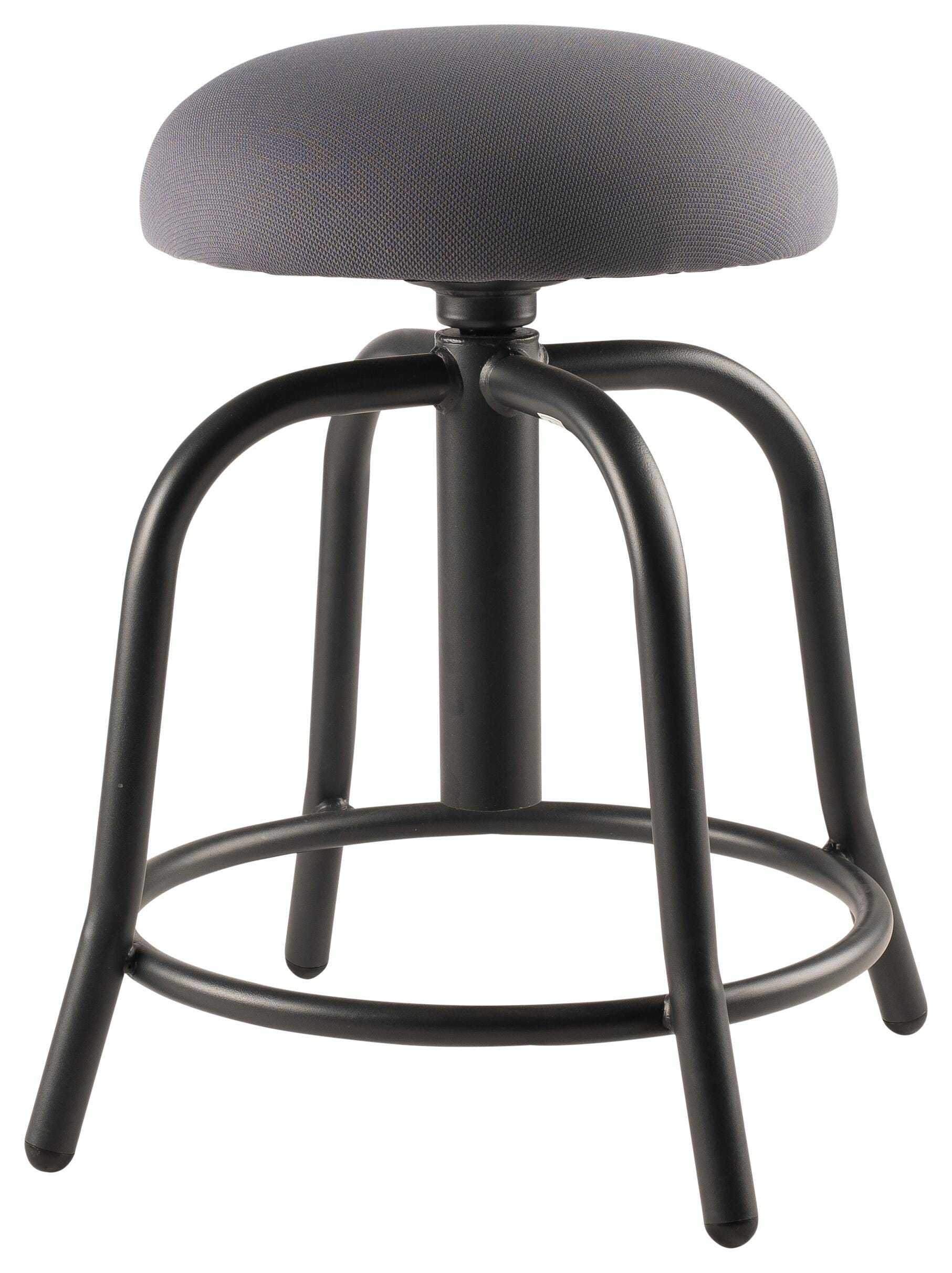 STOOL - NPS - DESIGNER SERIES STOOL - SOFT SEAT - 18-25 IN ADJUSTABLE HEIGHT - SPECIFY FRAME COLOR - SPECIFY FABRIC COLOR