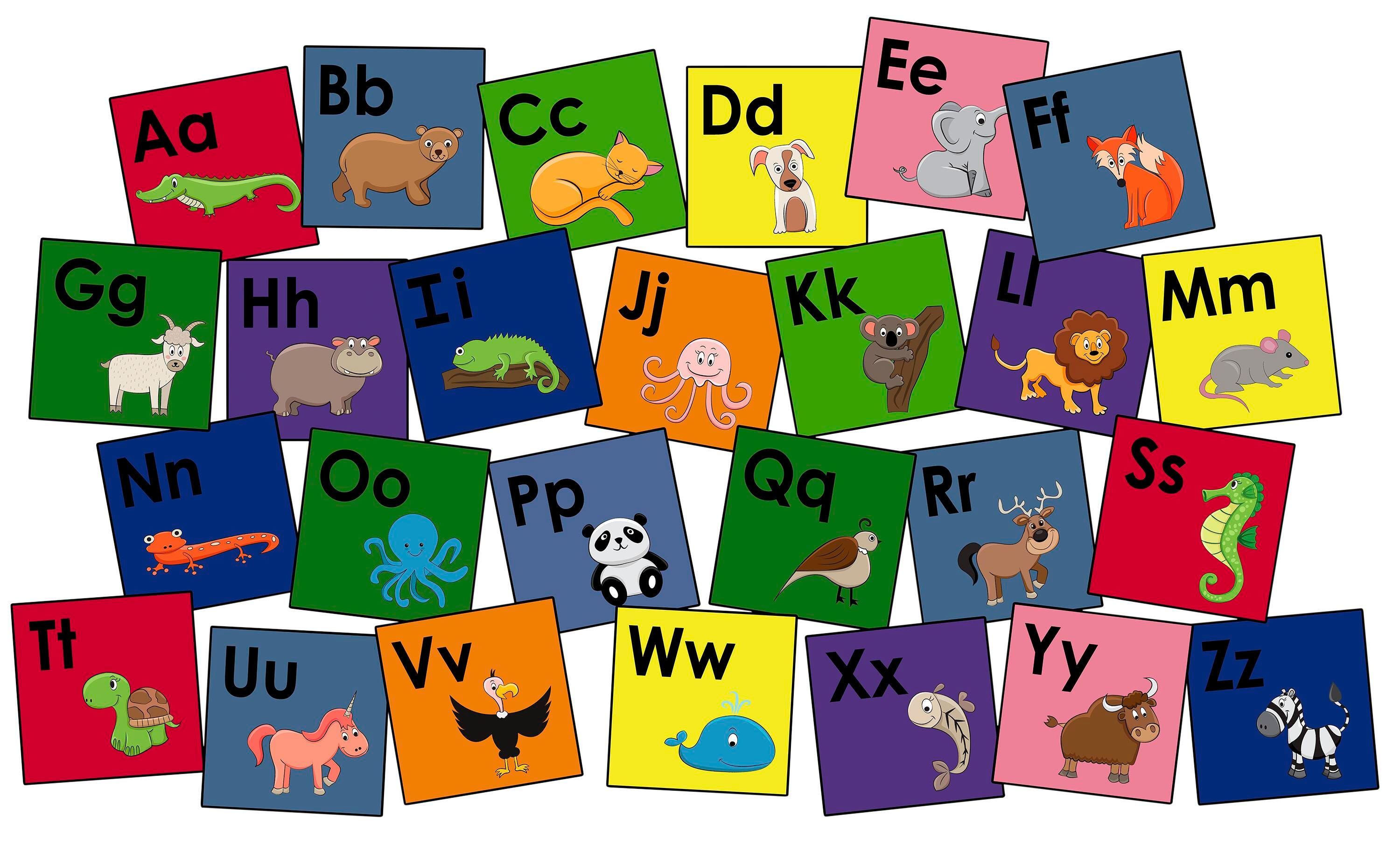 CHILDCRAFT - CARPETS - ALPHABET FRIENDS WASHABLE SQUARES - 15 IN X 15 IN - SPECIFY COLOR