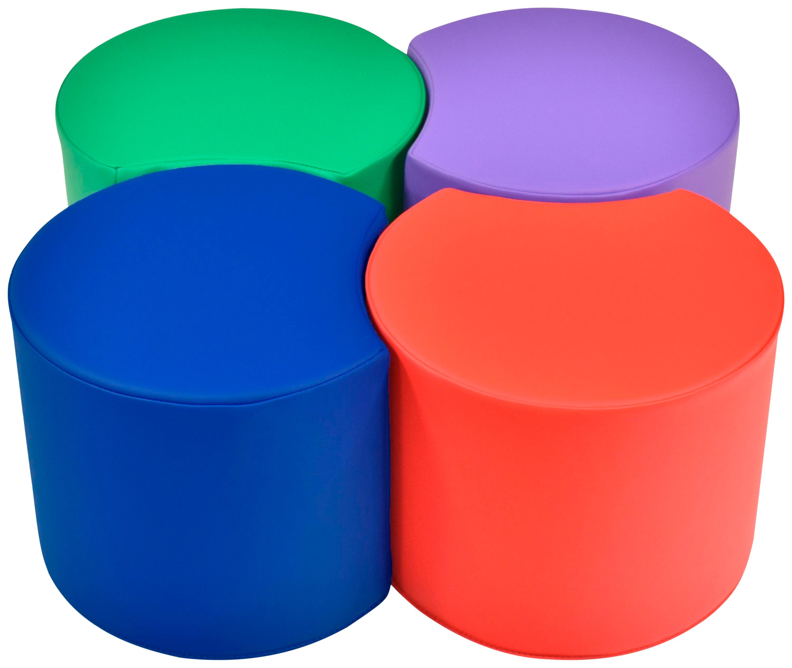 CHILDCRAFT - OTTOMANS - CRESCENT - SET OF 4 - 16 W X 14-1/2 D X 12 H IN - SPECIFY COLOR