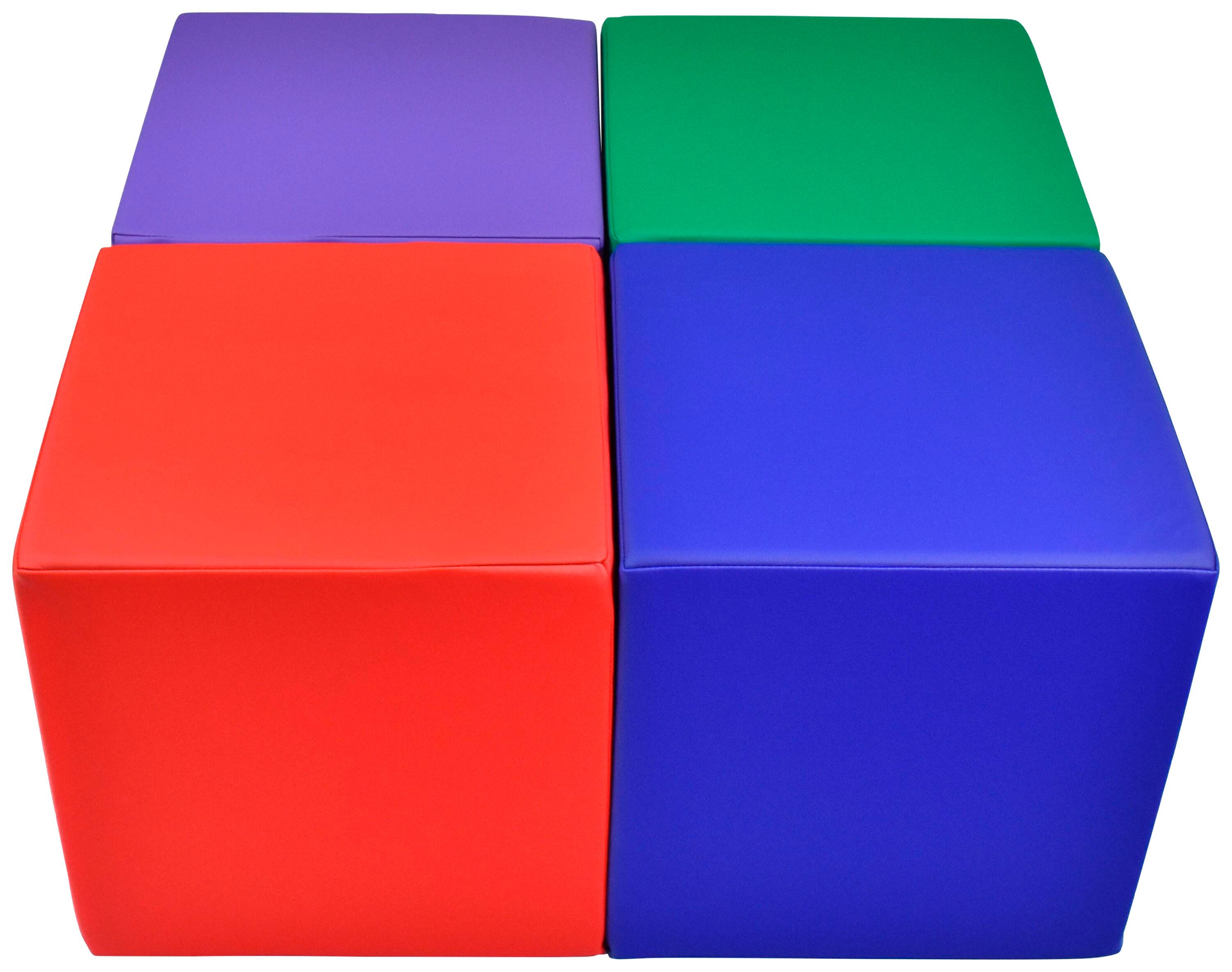 CHILDCRAFT - OTTOMANS - SQUARE - SET OF 4 - 16 W X 16 D X 12 H IN - SPECIFY COLOR