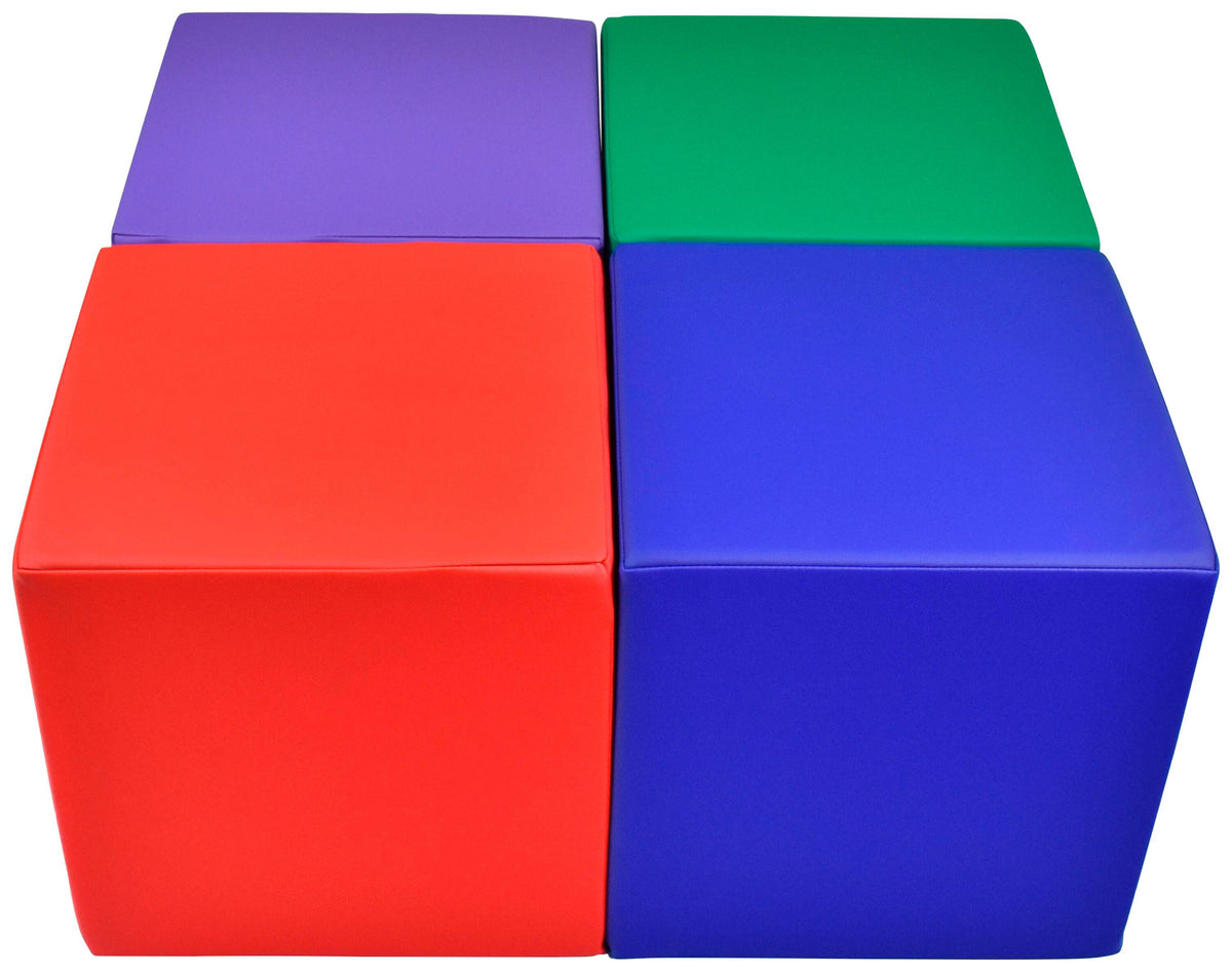 CHILDCRAFT - OTTOMANS - SQUARE - SET OF 4 - 16 W X 16 D X 12 H IN - SPECIFY COLOR