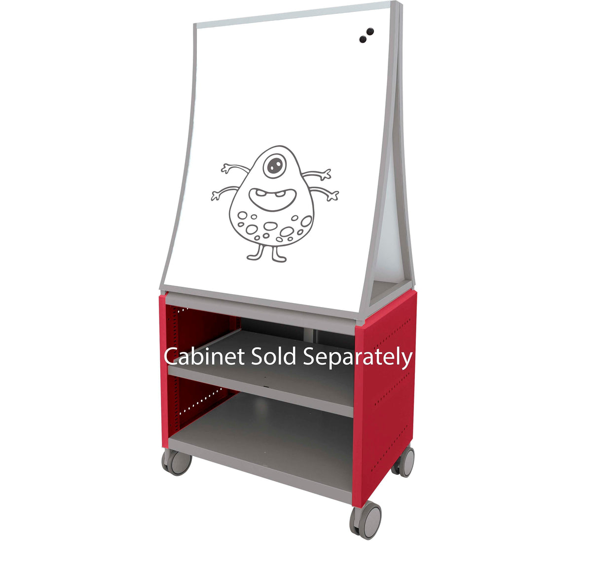 CLASSROOM SELECT - GEODE SERIES - DRY ERASE NOTEBOARD - DOUBLE WIDE - SPECIFY SIDE BAR COLOR