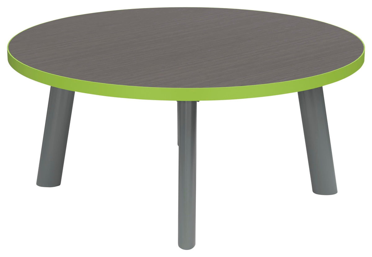 CLASSROOM SELECT - COFFEE TABLE - ROUND TOP - 36 W X 36 D X 16 H IN - SPECIFY EDGE COLOR - LAMINATE - SPECIFY TOP COLOR