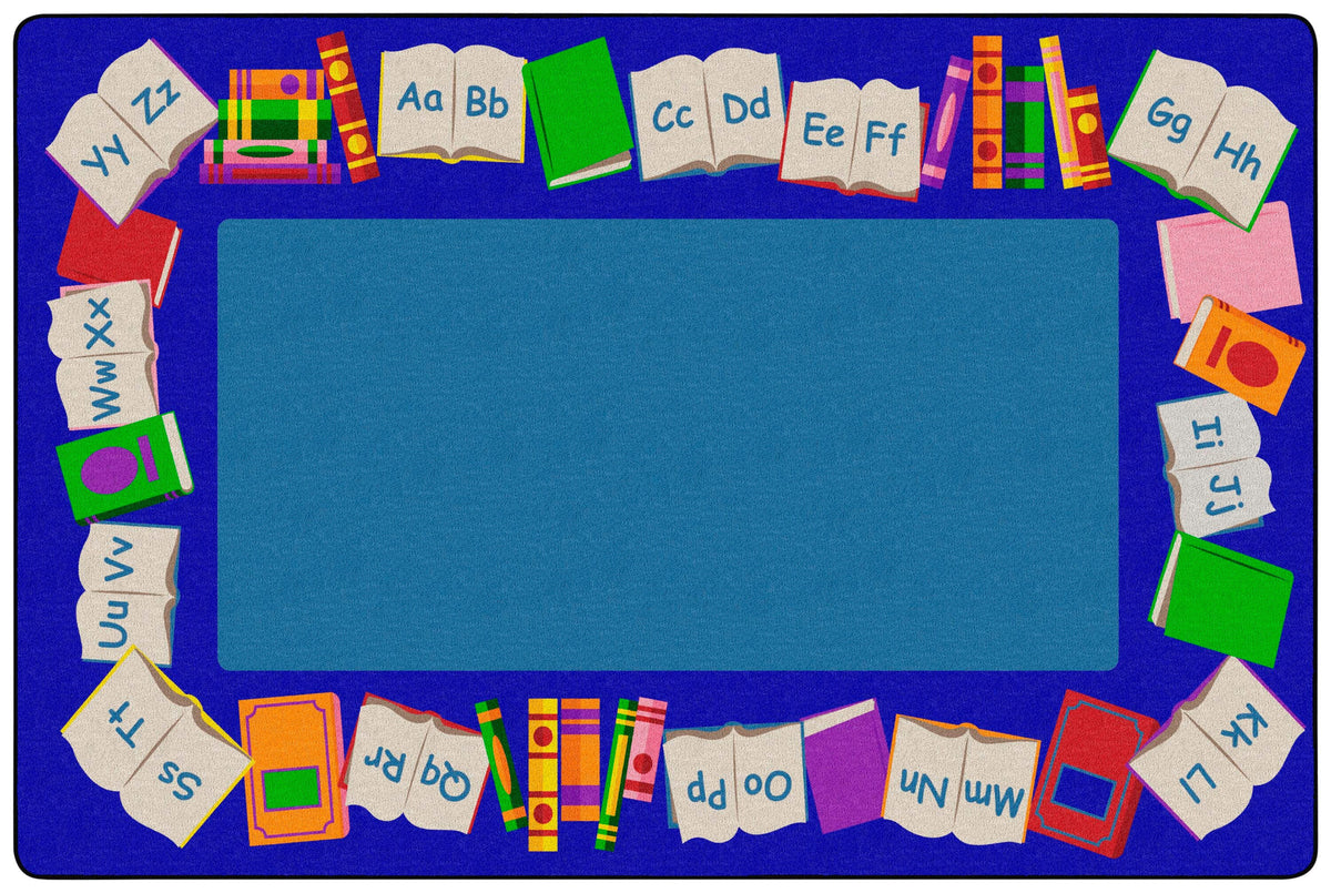CHILDCRAFT - CARPETS - ALPHABET BOOK BORDER - RECTANGLE - 6 FT X 9 FT - SPECIFY COLOR