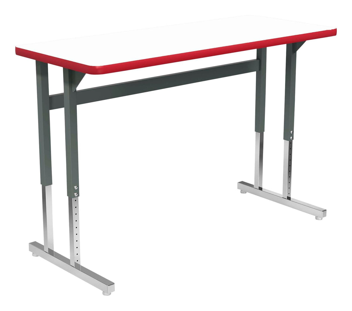 DESK - CLASSROOM SELECT - ADVOCATE SERIES DESK - PEDESTAL LEG TWO STUDENT - 48 W X 20 D IN - MARKERBOARD - LOCKEDGE - SPECIFY TOP COLOR - SPECIFY EDGE COLOR - NONE