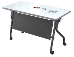 DESK - CLASSROOM SELECT - TILT-N-NEST EZ-TWIST FOLDABLE DESK - 48 W X 24 D - MARKERBOARD - SPECIFY TOP COLOR - T-MOLD - SPECIFY EDGE COLOR