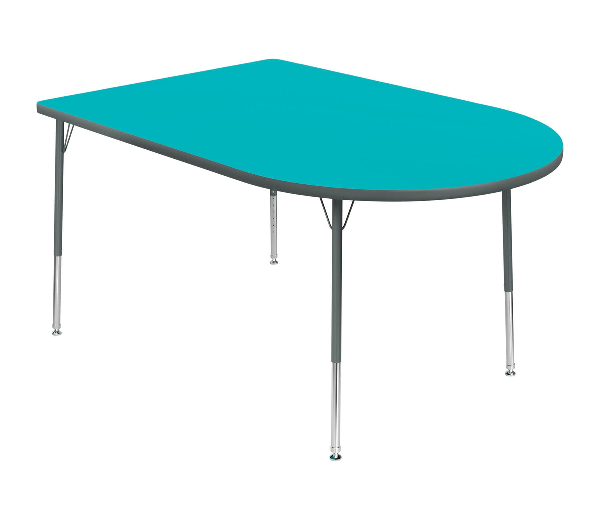 TABLE - CLASSROOM SELECT - MEDIA ACTIVITY TABLE - 72 X 48 - SPECIFY PRODUCT HEIGHT - LAMINATE - T-MOLD - SPECIFY TOP COLOR - SPECIFY EDGE COLOR - SPECIFY LEG COLOR - STANDARD