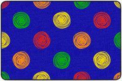CHILDCRAFT - CARPETS - DOODLE DOTS - RECTANGLE - 4 FT X 6 FT - SPECIFY COLOR