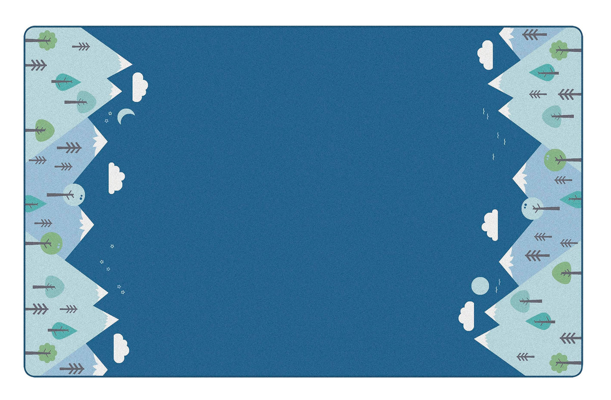 CARPETS FOR KIDS - KIDSOFT TRANQUIL MOUNTAINS - RECTANGLE - 4 FT X 6 FT - SPECIFY COLOR