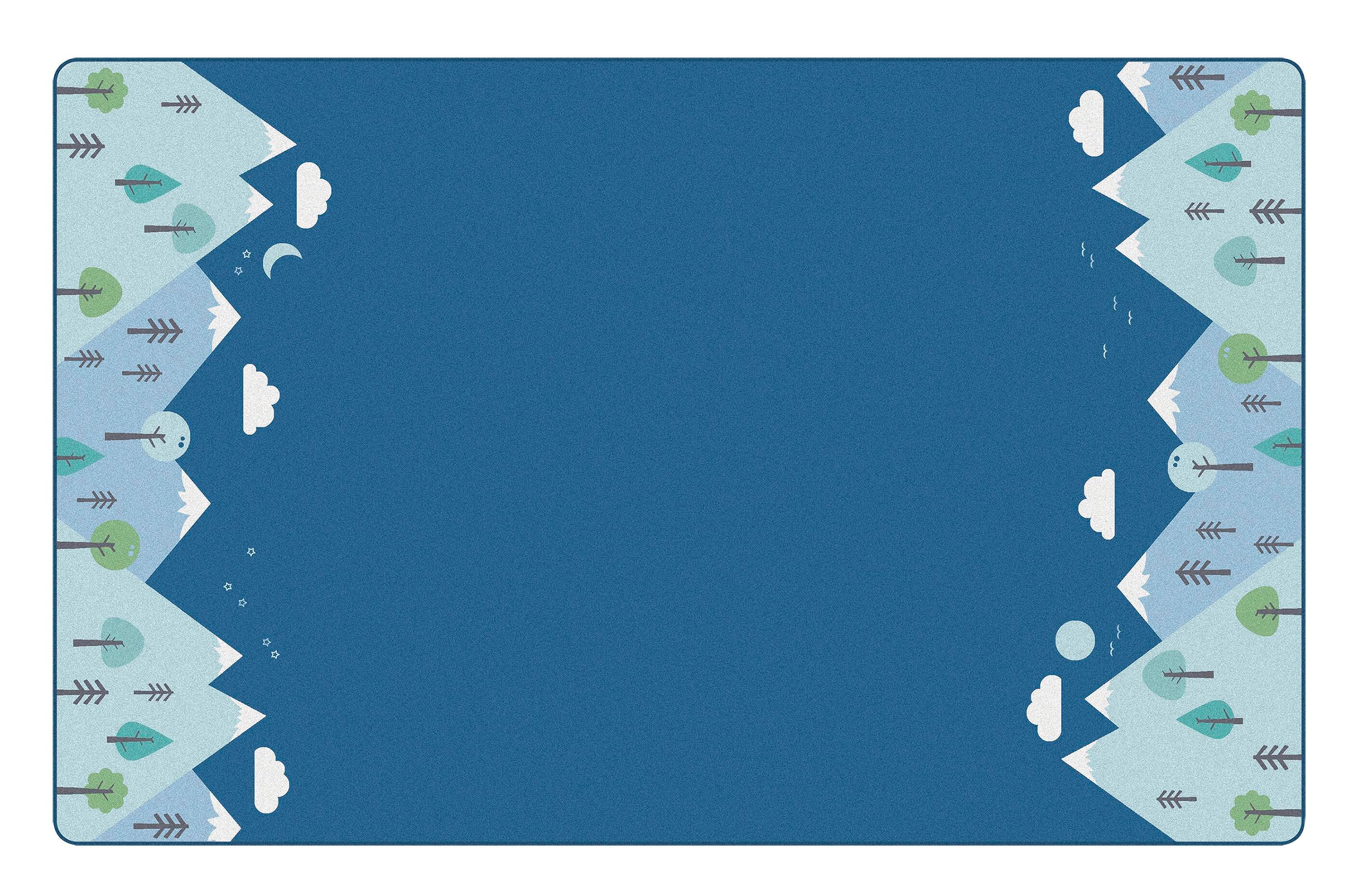 CARPETS FOR KIDS - KIDSOFT TRANQUIL MOUNTAINS - RECTANGLE - 6 FT X 9 FT - SPECIFY COLOR