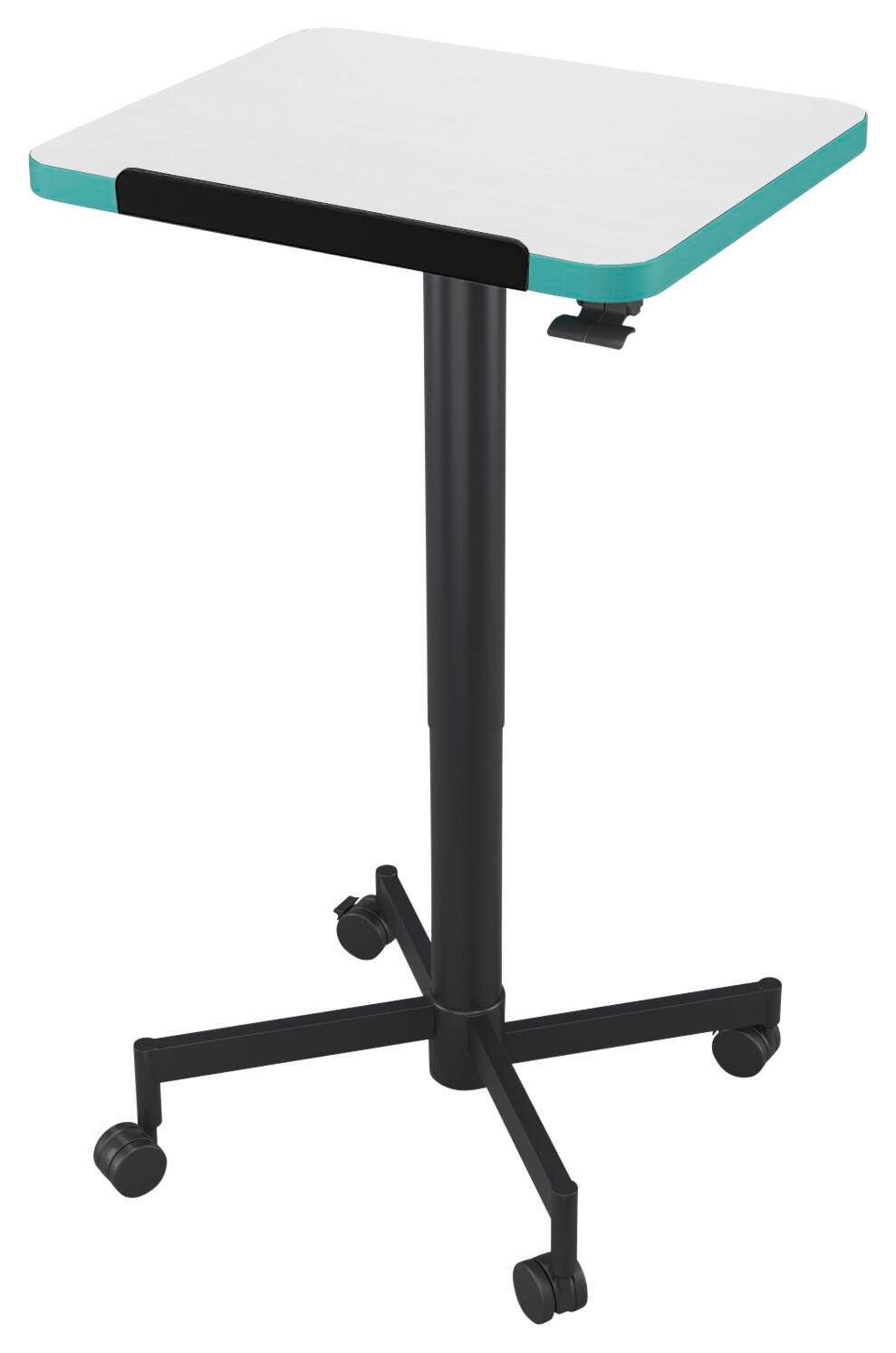LECTERN - CLASSROOM SELECT - TILT-N-NEST - 20W X 24D X 29-44-1/2H - BLACK FRAME - ADJUSTABLE HEIGHT FRAME - PENCIL EDGE - SPECIFY TOP COLOR - SPECIFY EDGE COLOR - T-MOLD - MARKERBOARD