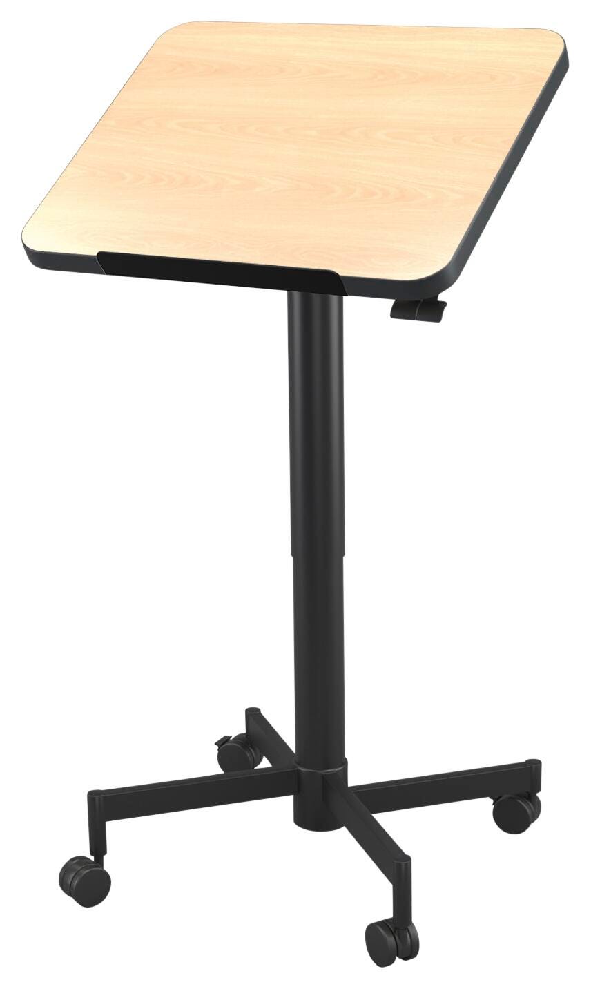 LECTERN - CLASSROOM SELECT - TILT-N-NEST - 20W X 24D X 29-44-1/2H - BLACK FRAME - ADJUSTABLE HEIGHT FRAME - PENCIL EDGE - SPECIFY TOP COLOR - SPECIFY EDGE COLOR - LOCKEDGE - LAMINATE