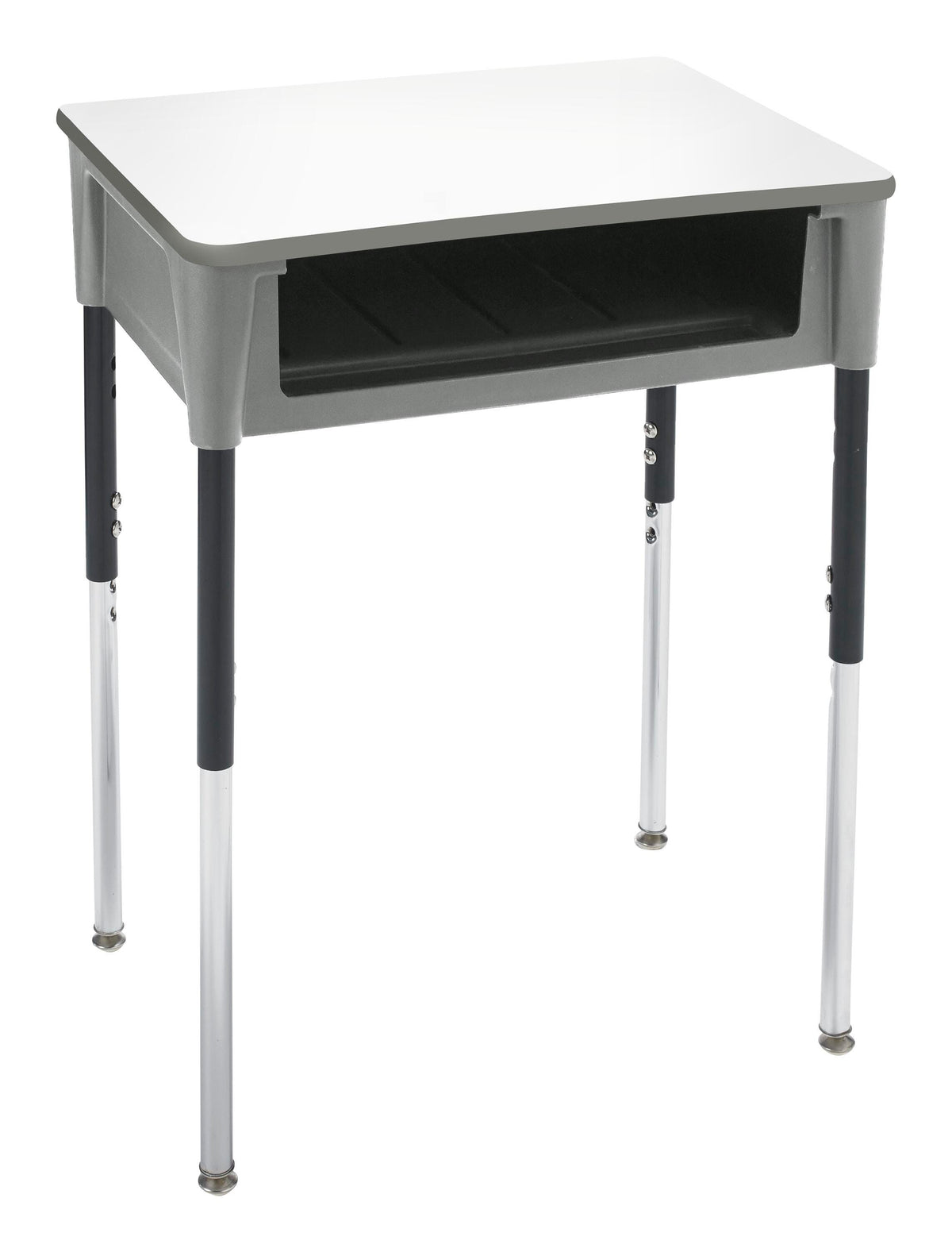 DESK - CLASSROOM SELECT - CONTEMPORARY OPEN FRONT DESK - 18 X 24 IN - MARKERBOARD - SPECIFY TOP COLOR - PAINTED - SPECIFY EDGE COLOR - SPECIFY BOOKBOX COLOR